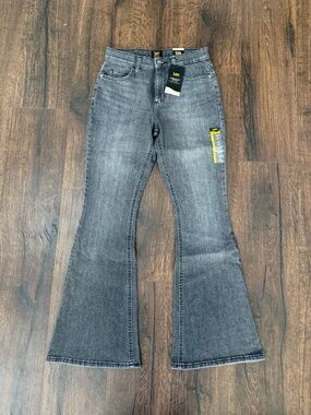 Lee Gray High-Rise Flare Jeans